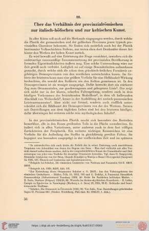 III. Über das Verhältnis der provinzialrömischen zur italisch-höfischen und zur keltischen Kunst
