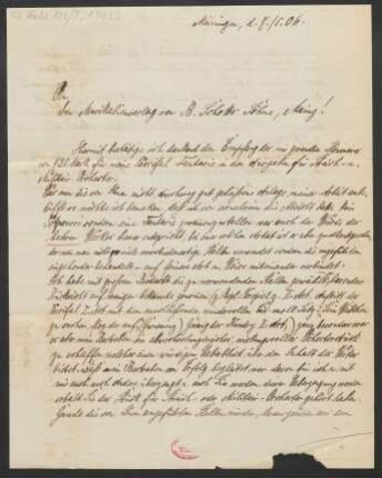 Brief an B. Schott's Söhne : 07.05.1906