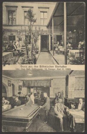 Ansichtskarte „Böhmische Bierhallen“, Kottbusser Straße 12 [2/2]