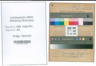 Entnazifizierung Heinrich Krapp , geb. 12.06.1900 (Chirurg)