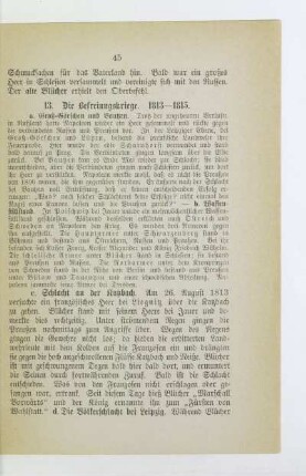 13. Die Befreiungskriege. 1813-1815