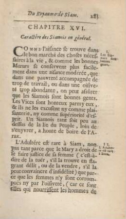 Chapitre XVI [XV]. Caractère des Siamois en général
