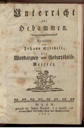 Unterricht für Hebammen