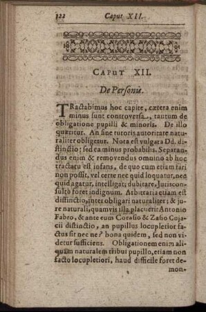 Caput XXI. De Personis.