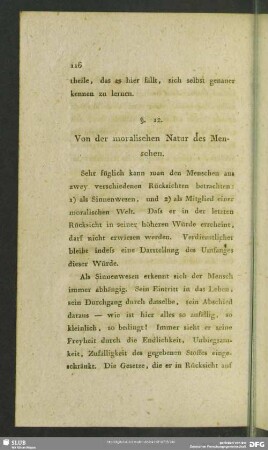 §. 12. Von der moralischen Natur des Menschen