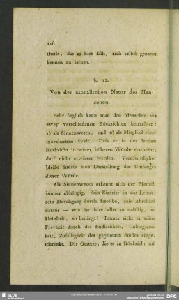 §. 12. Von der moralischen Natur des Menschen