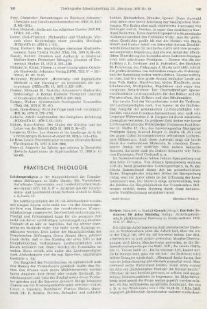797-798 [Rezension] Leichenpredigten in der Hauptbibliothek der Franckeschen Stiftungen zu Halle (Saale)