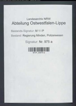 Numerierung von Gebäuden, Besonderes, Band 1