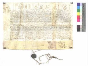 Bulle über die Aufschwörung des Ellwanger Kapitularen Carl Aloysius von Bemmelberg (Boineburg)