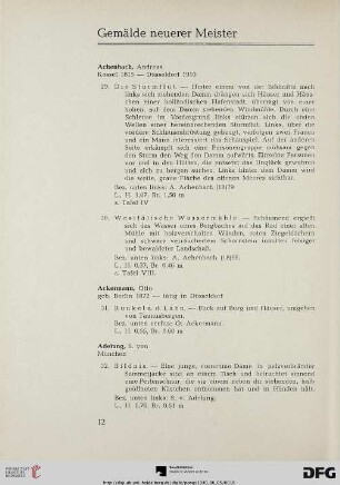 Gemälde neuerer Meister (Nr. 29-157)