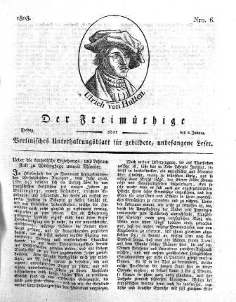 Nro. 6, Freitag, den 8. Januar 1808