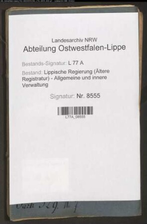 Wege-(Chaussee-)gelderhebung zwischen Meinberg und Blomberg zu Herrentrup, Bd. 2