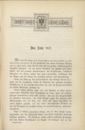Das Jahr 1871. - 1875.