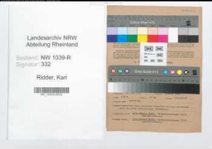 Entnazifizierung Karl Ridder , geb. 26.06.1909 (Statiker)