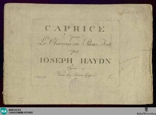 Caprice pour le clavecin ou piano-forte : oeuvre 43