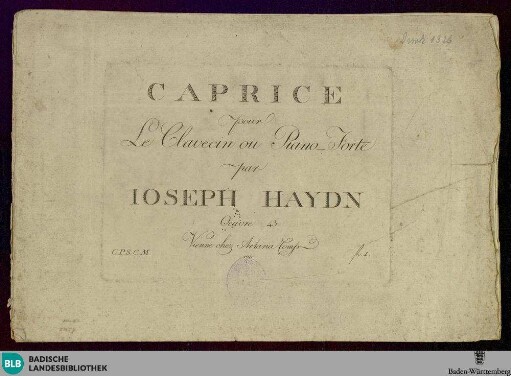 Caprice pour le clavecin ou piano-forte : oeuvre 43