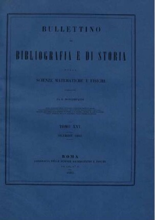 Tomo XVI. Dicembre 1883.