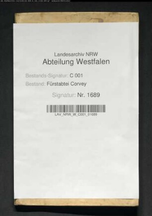Spezifikation der von Exterschen Lehngüter zu Lügde und Elbrinxen