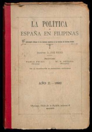 2.1892: La Politica de España en Filipinas