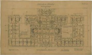 Fischer, Theodor; München - Westend, Bergmannstr.; Ledigenheim - Grundriss Keller