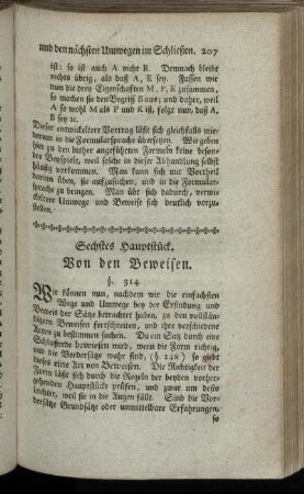 Sechstes Hauptstück. Von den Beweisen.