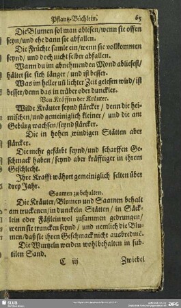 Von Kräfften der Kräuter