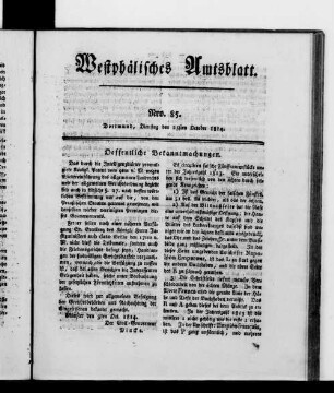 Westphälisches Amtsblatt