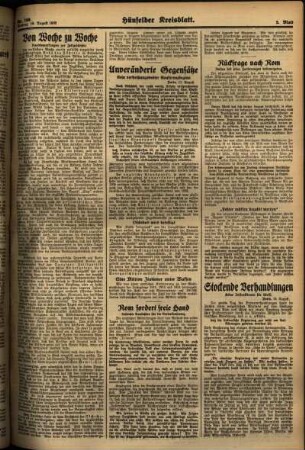 Zweite Ausgabe vom Montag, den 19. August 1935.