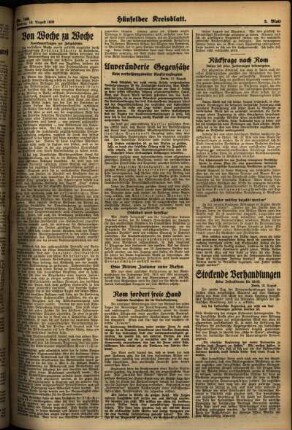Zweite Ausgabe vom Montag, den 19. August 1935.
