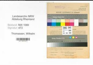 Entnazifizierung Wilhelm Thomassen , geb. 02.03.1911 (Polizeibeamter)