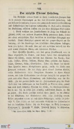 VII. Das pfälzische Oberamt Heidelberg