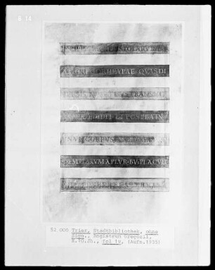 Fragment eines Registrum Gregorii —
