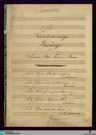 5 Songs - Don Mus.Ms. 2747 : Coro