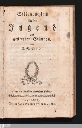 Sittenbüchlein für die Jugend aus gesitteten Ständen