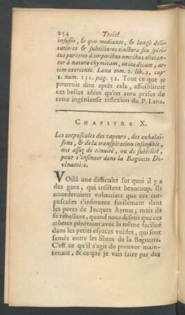 Chapitre X. Les corpuscules des vapeurs, des exhalaisons, & de la transpiration insensible ...