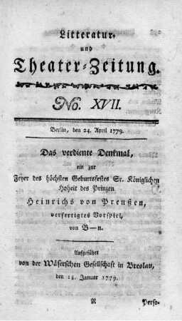 No. XVII.