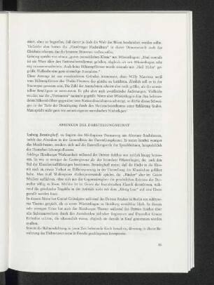 ABSINKEN DER DARSTELLUNGSKUNST