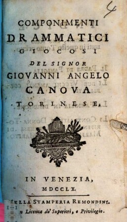 Componimenti drammatici giocosi