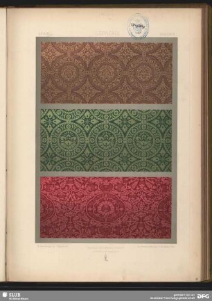 Gewebemuster. Ornamente mit vom Kreise abgeleiteten Mustern