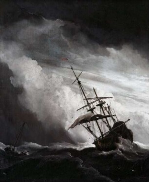 Fregatte im Sturm