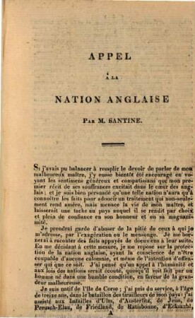 Pièces relatives au traitement éprouvé par Napoléon Bonaparte dans l'île de Ste.-Hélène