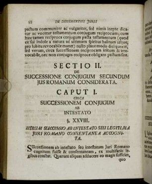 Caput I. Circa Successionem Conjugum Ab Intestato.