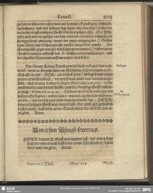 Am ersten Pfingst-feyertage