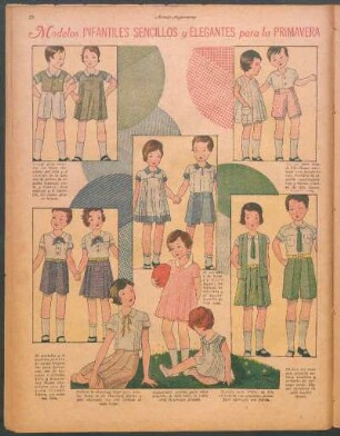 Modelos infantiles sencillos y elegantes para la primavera [Dibujos]