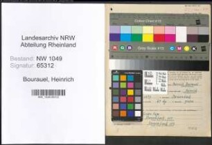 Entnazifizierung Heinrich Bourauel , geb. 15.11.1897 (Postschaffner)