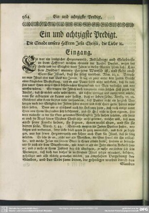 Ein und achtzigste Predigt
