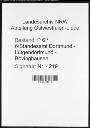 Sterberegister Standesamt Dortmund-Lütgendortmund-Bövinghausen (XI)