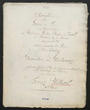 Rondo für Horn in F mit Orchesterbegleitung op. 4