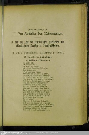 Zweiter Abschnitt. Im Zeitalter der Reformation