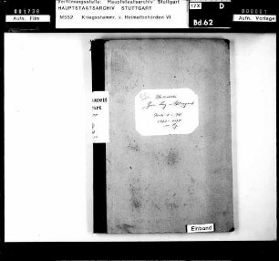 Friedensstammrolle des Garnisonslazaretts Stuttgart - Militär- und Zivilkrankenwärter